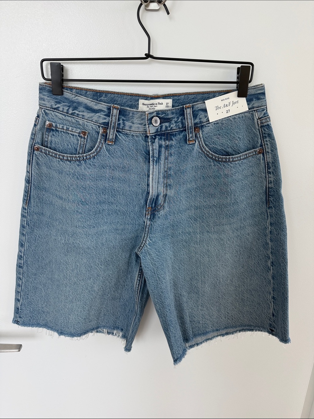 Abercrombie Mid Rise Jort - Size 27 - Medium Blue - NWT